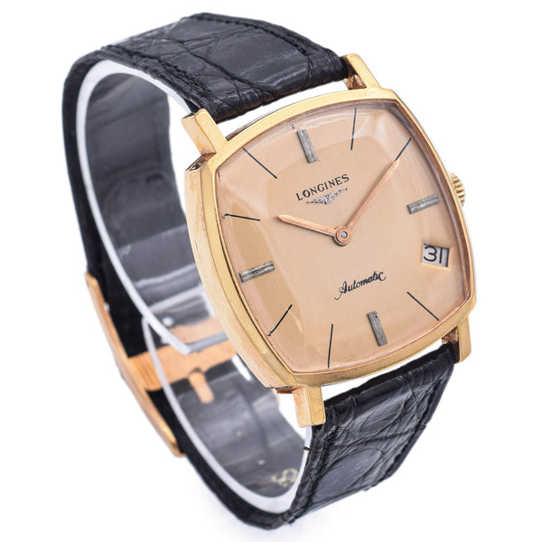 Vintage Longines 14K Yellow Gold Automatic Men's Date Watch