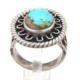 Vintage Native American Navajo Sterling Silver Turquoise Ring Size 5.25