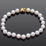 Tiffany & Co. 18K Yellow Gold X Signature Akoya Pearl Beaded Strand Bracelet
