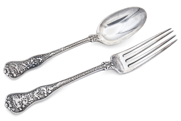 Vintage Tiffany & Co. Olympian Sterling Silver Spoon and Fork