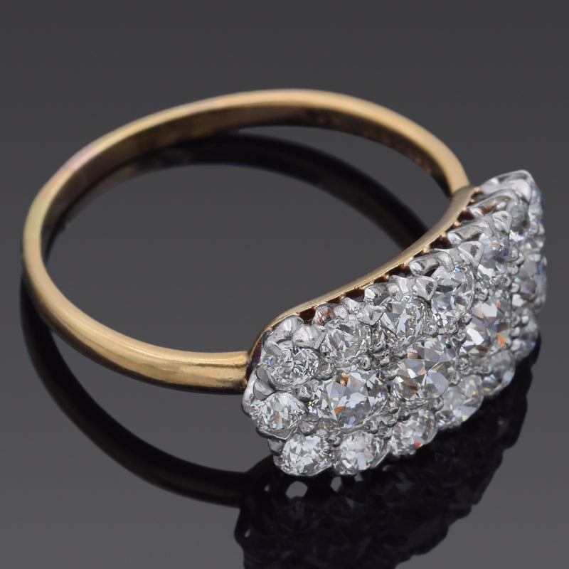 Antique Shreve & Co. 18K Yellow Gold & Platinum 1.64 TCW Old Euro Diamond Ring