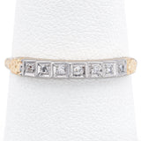 Pall Antique Art Deco14K Yellow Gold Diamond Band Ring Size 8