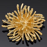 Vintage Tiffany & Co. 18K Yellow Gold Sea Urchin Brooch Pin Pendant