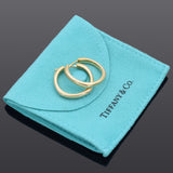 Tiffany & Co. 18K Yellow Gold 21.5 x 3.0 mm Square Cushion Hoop Earrings + Pouch