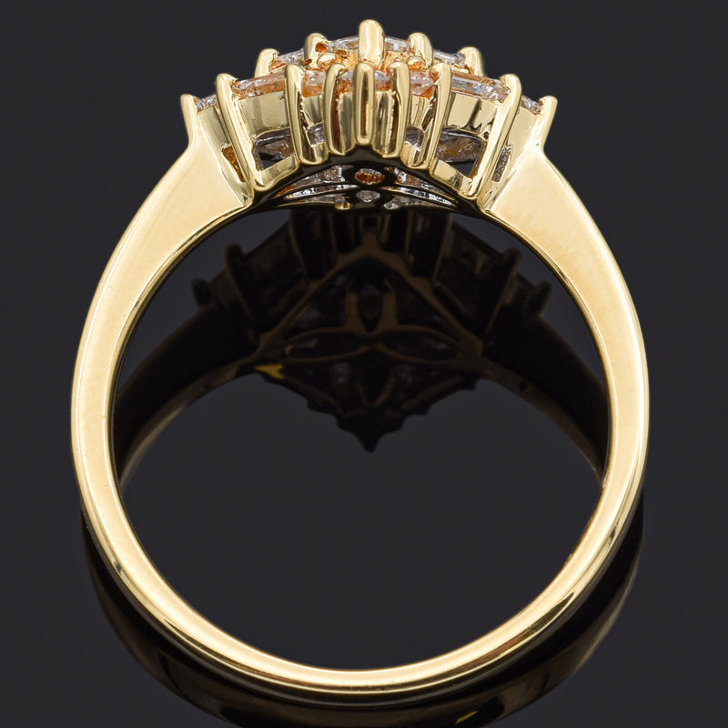 Estate 18K Yellow Gold 0.89 TCW Diamond Band Ring Size 7