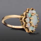 Vintage 14K Yellow Gold Opal Cocktail Ring Size 4