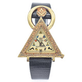 Vintage Waltham 17 Jewels Masonic Triangle Hand Wind GP Steel Men's Watch