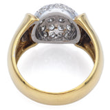 Estate 18K Yellow Gold 0.88 TCW Diamond Band Ring Size 7.25