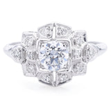 Antique Art Deco Platinum 0.64 TCW Diamond Band Ring Size 6