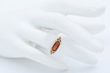 Vintage 14K Yellow Gold Citrine Band Ring Size 5