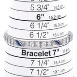 Antique Platinum Sapphire & 5.30 TCW Old Euro Diamond Tennis Bracelet