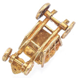 Vintage 9K Yellow Gold Carriage Charm Pendant 3.3G