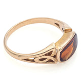 Vintage 14K Yellow Gold Citrine Band Ring Size 5