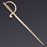 Vintage Tiffany & Co. 14K Yellow Gold Sword Toothpick Pendant