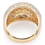 Estate 18K Yellow Gold 3.19 TCW Diamond Dome Ring Size 6.5