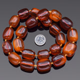 Vintage Baltic Amber 24.5x22.0-32x27 mm Beaded Strand Necklace 27 Inches