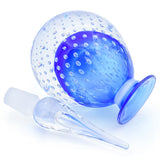 Designer Murano Art Glass Perfume Bottle Decanter with Stopper