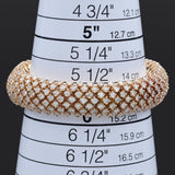 Vintage 14K Yellow Gold 9.45 TCW Diamond Tennis Bracelet 13.7 mm