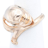 Vintage 14K Yellow Gold Green Lab Spinel Dolphin Cocktail Ring Size 5.5