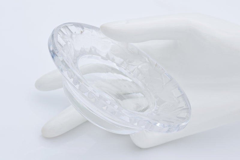 Vintage Lalique Irene Circle of Birds Clear and Frosted Glass Pin Dish