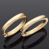 Tiffany & Co. 18K Yellow Gold 21.5 x 3.0 mm Square Cushion Hoop Earrings + Pouch