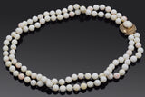 Vintage 14K Yellow Gold Angel Skin Coral 7.5-12 mm Beaded Strand Necklace 18"