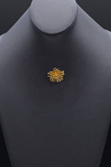 Vintage Tiffany & Co. 18K Yellow Gold Sea Urchin Brooch Pin Pendant