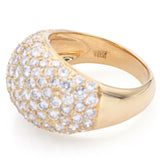 Estate 18K Yellow Gold 3.19 TCW Diamond Dome Ring Size 6.5