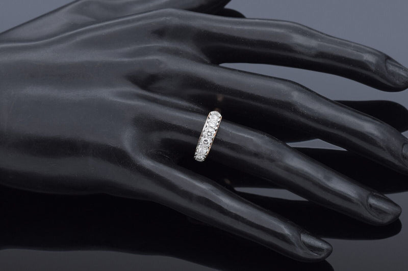 Vintage 14K Yellow Gold 0.50 TCW Diamond Band Ring Size 7.5