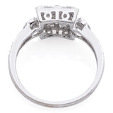Vintage 14K White Gold 0.20 TCW Diamond Filigree Band Ring Size 6