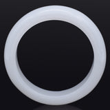 Vintage White Jade 17.5 mm Bangle Bracelet