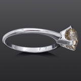 GIA Certified 14K White Gold 2.52 Carat Old Euro Brilliant Diamond Band Ring