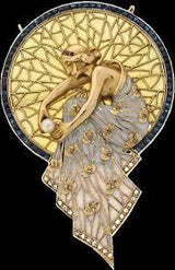 Vintage 14k Yellow Gold Art Nouveau Inspired  Lluis Masriera Nymph Pendant