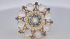 Vintage 14k Yellow Gold Moonstone Sapphire and Pearl Brooch Pendant