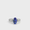 Estate Platinum 1.5ct Tanzanite and Diamond Solitaire Ring
