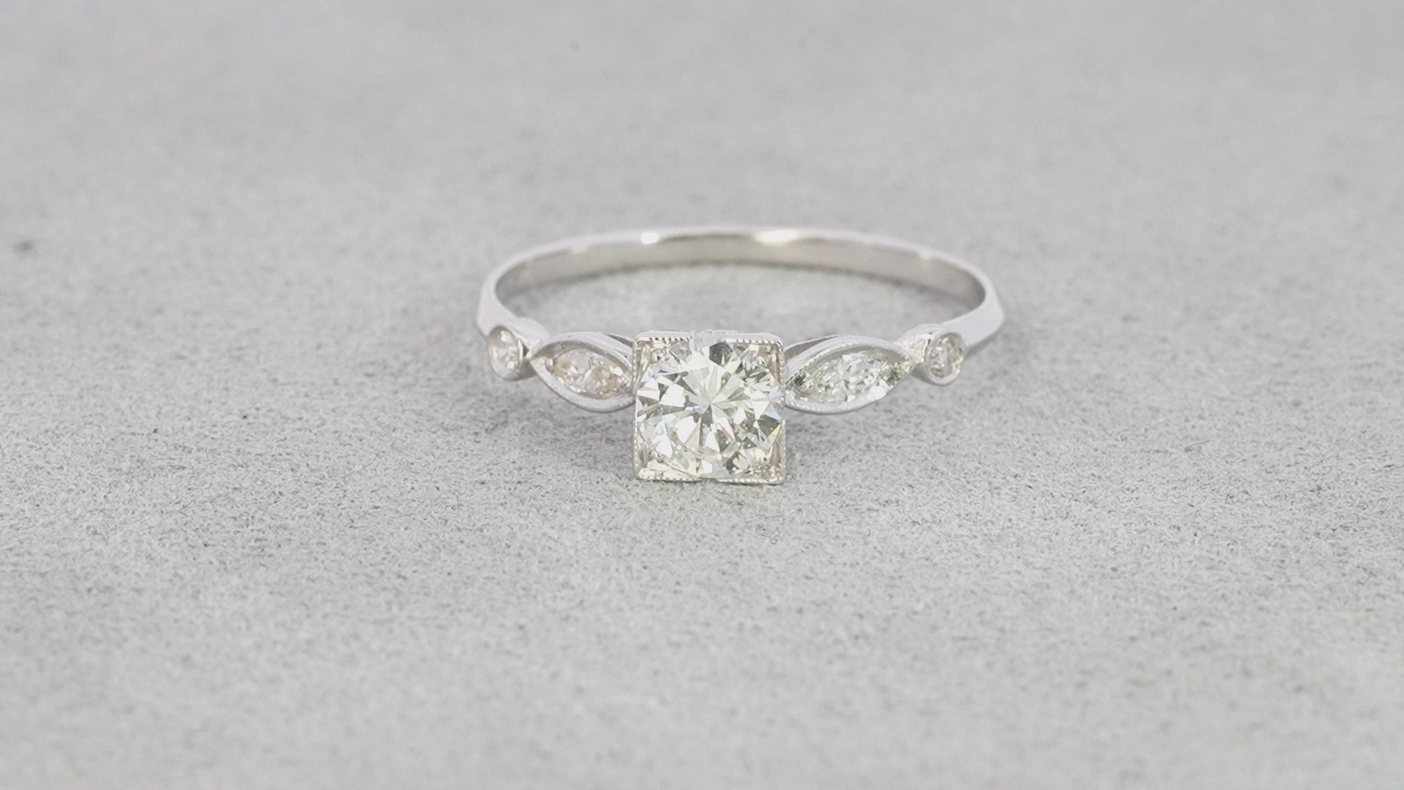 Vintage Platinum 0.55tcw G Vs1 Diamond Ring
