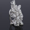 Vintage Platinum 10.15tcw I VS Diamond Cluster Statement Earrings