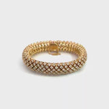 Vintage 14K Yellow Gold 9.45 TCW Diamond Tennis Bracelet 13.7 mm