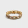 Vintage 14K Yellow Gold 9.45 TCW Diamond Tennis Bracelet 13.7 mm
