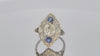 Antique Platinum 2.0tcw Diamond and Sapphire Dinner Ring