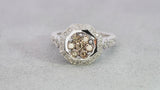 EFFY 14k White Gold 0.95tcw Colored Diamond Cluster Ring