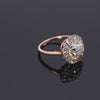 Antique 14k Yellow Gold GIA 3.87ct M Si1 Old European Cut Diamond Ring