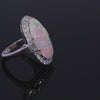 Vintage Platinum 4.75ct Australian Opal and Diamond Ring