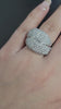 UGL Appraised 4,500 14K White Gold 3.15 TCW Diamond Cluster Cocktail Ring