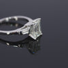 Vintage Platinum GIA 2.30tcw L VS2 Emerald Cut Diamond Ring