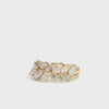 Vintage 14k Yellow Gold Marquise and Round Cut Diamond Band Ring
