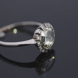 Vintage 18k White Gold GIA O-P IF 2.13ct Rose Cut Diamond Ring