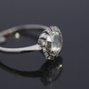Vintage 18k White Gold GIA O-P IF 2.13ct Rose Cut Diamond Ring