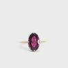Antique Edwardian Yellow Gold Platinum Rhodolite Garnet Ring