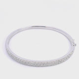 Vintage Platinum and Diamond Hinged Bangle